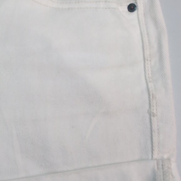 3/$20 BDG Urban Outfitters Mid Rise Shortie Shorts White Denim Jean Stretch - Picture 13 of 14